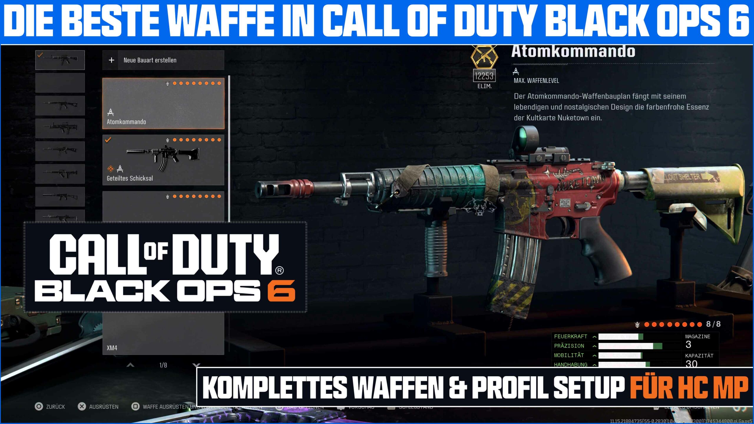 XM4-Waffe in Call of Duty Black Ops 6 mit detaillierter Benutzeroberfläche und Anpassungsoptionen.